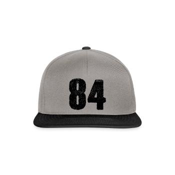 84 Zahl Trikot - Snapback Cap - Graphit/Schwarz - Vorne