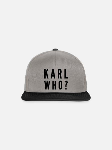 Karl who? - Snapback Cap - Graphit/Schwarz