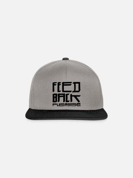 Feedback Please - Snapback Cap - Graphit/Schwarz