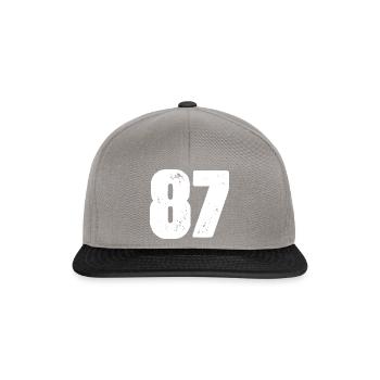 87 Maillot numéro - Casquette snapback - gris graphite/noir - Devant