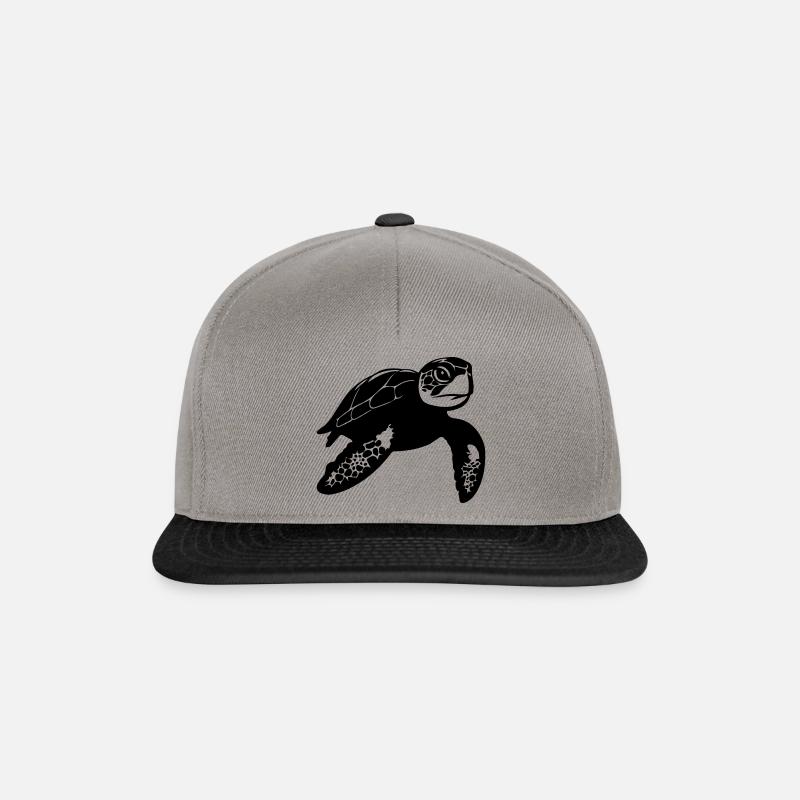 tortue marine - Casquette snapback - gris graphite/noir