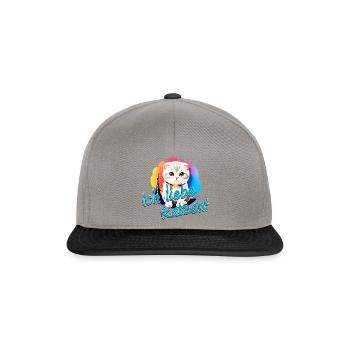Ich liebe Katzen! - Snapback Cap - Graphit/Schwarz - Vorne