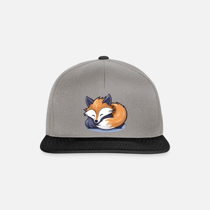 Schlafender Fuchs - Snapback Cap - Graphit/Schwarz