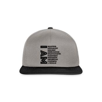 I'm a Woman | funny sayings, sarcasm - Snapback Cap - graphite/black - Front