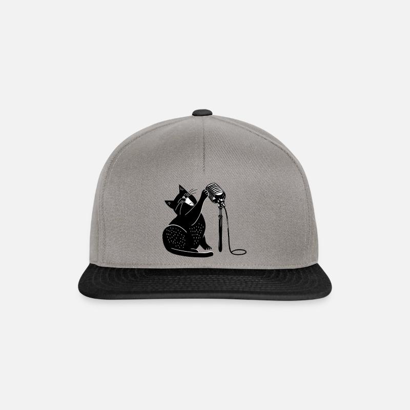 singende katze - Snapback Cap - Graphit/Schwarz