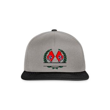 Drapeaux État Tennessee Laurel Couronne Bannière - Casquette snapback - gris graphite/noir - Devant