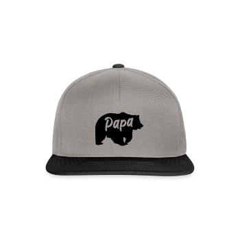 Papa Geschenk - Snapback Cap - Graphit/Schwarz - Vorne