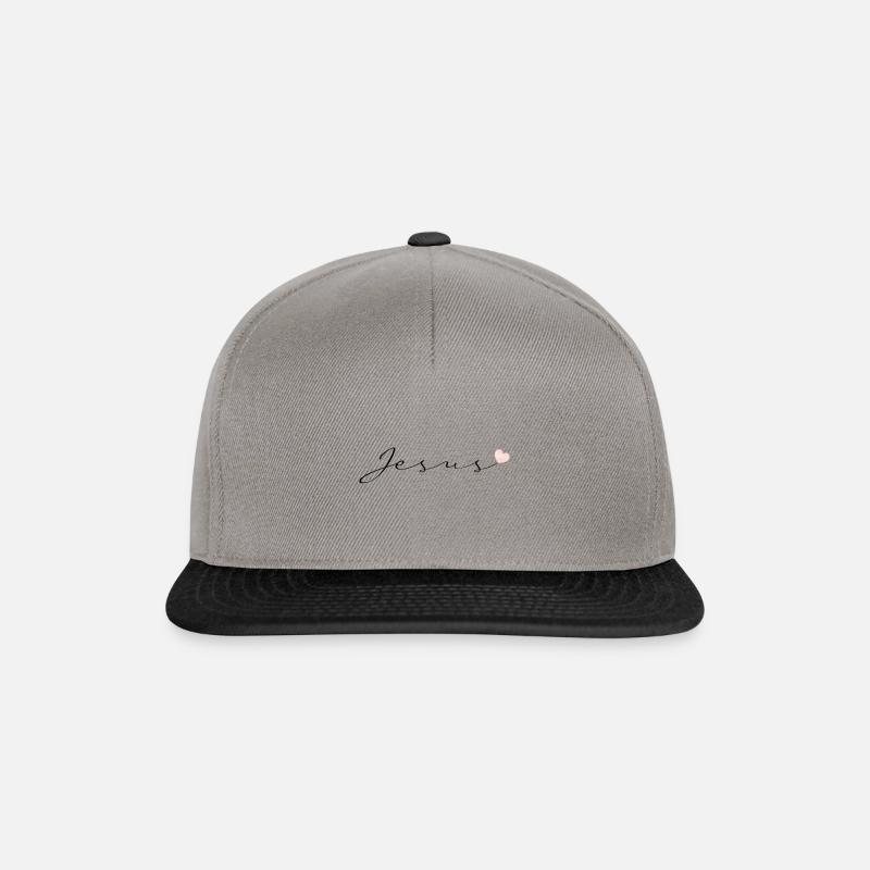 Jesus Herz - Snapback Cap - Graphit/Schwarz