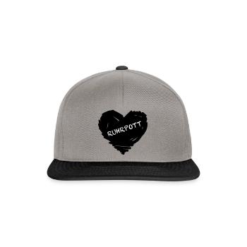 Kohlen Herz mit Ruhrpott Schriftzug - Casquette snapback - gris graphite/noir - Devant
