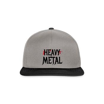 Heavy metal pas pour les chattes - Casquette snapback - gris graphite/noir - Devant