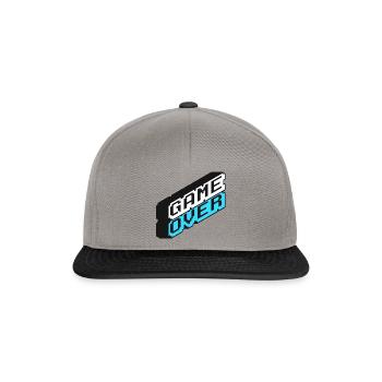 Game Over Gaming Zocken Arcade - Snapback Cap - Graphit/Schwarz - Vorne