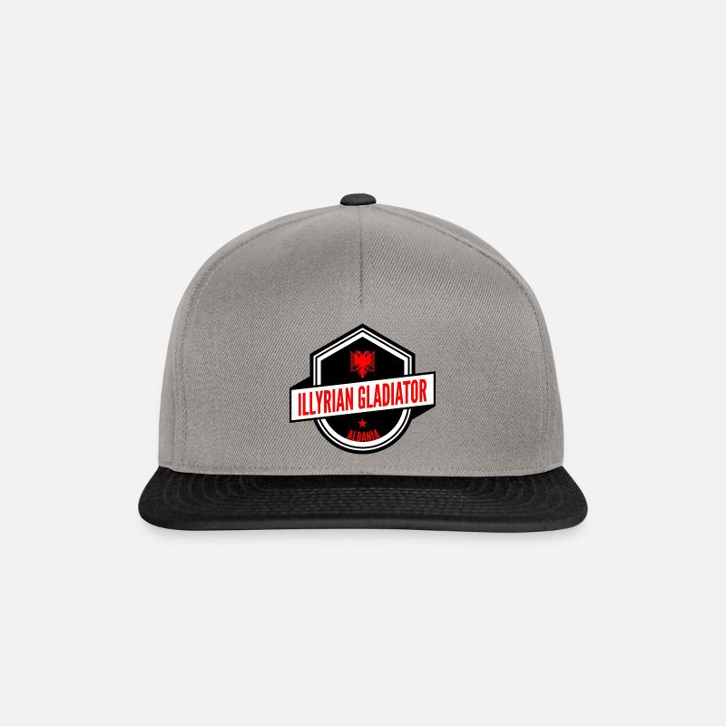 Albania Illyrian Gladiator Red - Snapback Cap - Graphit/Schwarz