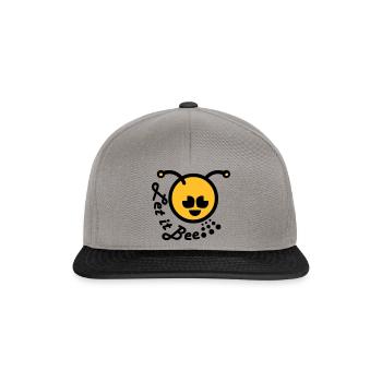 Qu’il abeille émoticône heureuse - Casquette snapback - gris graphite/noir - Devant
