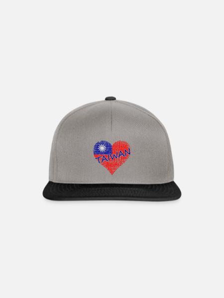 Taiwan heart Herz taiwan - Snapback Cap - Graphit/Schwarz