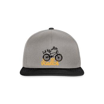 Ich bin selten Radlos schwarz - Snapback Cap - Graphit/Schwarz - Vorne