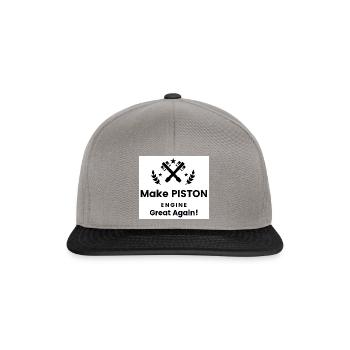 Motor-Shirt - Snapback Cap - Graphit/Schwarz - Vorne