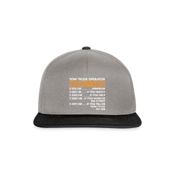 Opérateur de dépanneuse Au taux horaire Opérateur de dépanneuse - Casquette snapback - gris graphite/noir - Devant
