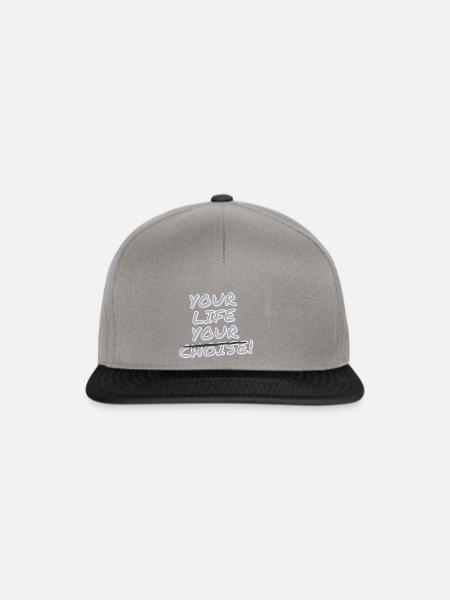 Your life your choise! Schöne motivierte Design. - Snapback Cap - Graphit/Schwarz