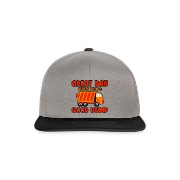 Une bonne journée commence par un bon dump 3 - Casquette snapback - gris graphite/noir - Devant