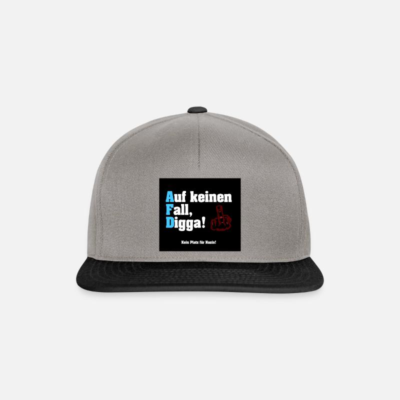 Auf keinen Fall, Digga! - Snapback Cap - Graphit/Schwarz