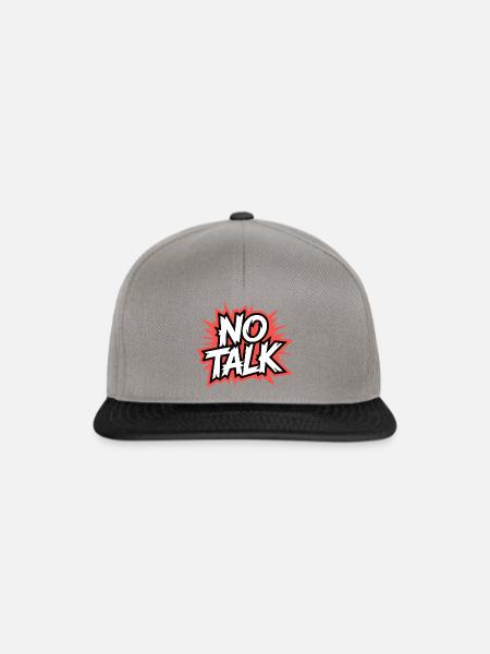 No Talk Comic Explosion - Snapback Cap - Graphit/Schwarz