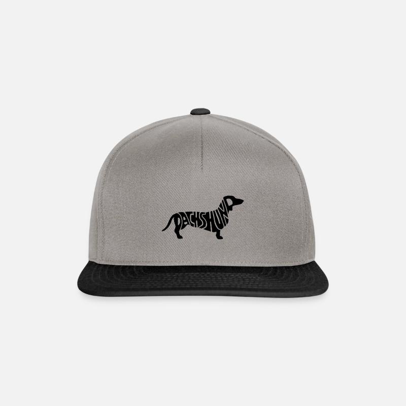 Dachshund - Snapback Cap - graphite/black