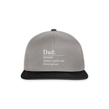 Divine Dad - Snapback Cap - graphite/black - Front