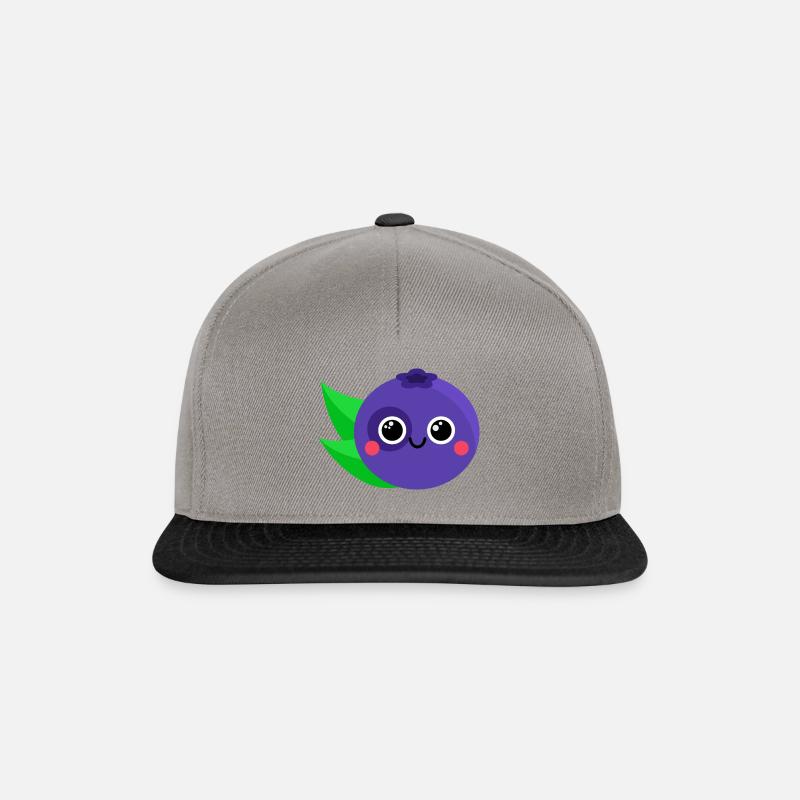 Süße Blaubeere - Snapback Cap - Graphit/Schwarz