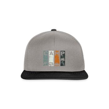 Camp Caravan Camper - Snapback Cap - graphite/black - Front