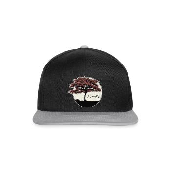 Japan Tree - Snapback Cap - Schwarz/Grau - Vorne