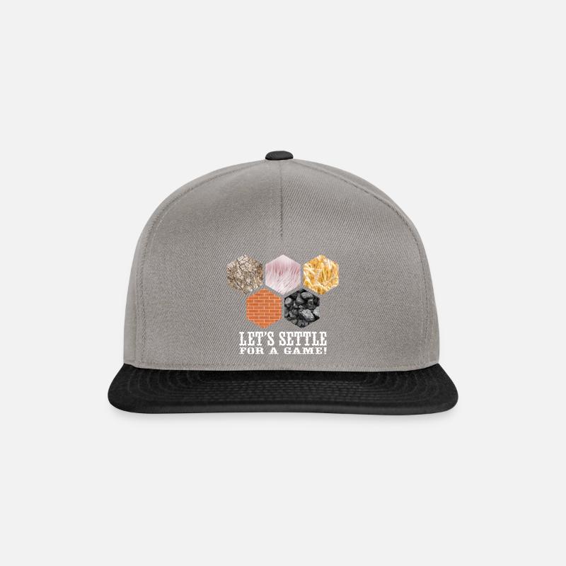 Let's settle for a game - Siedler Brettspiel - Snapback Cap - Graphit/Schwarz