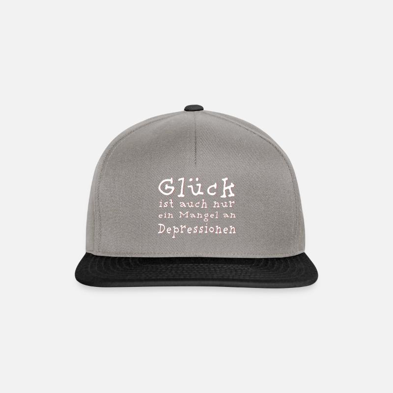 Glück und Depressionen - Snapback Cap - Graphit/Schwarz