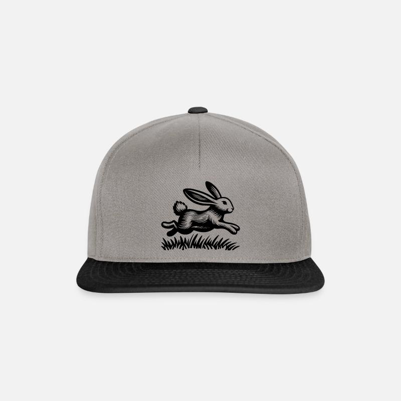 Der Springende Hase - Snapback Cap - Graphit/Schwarz