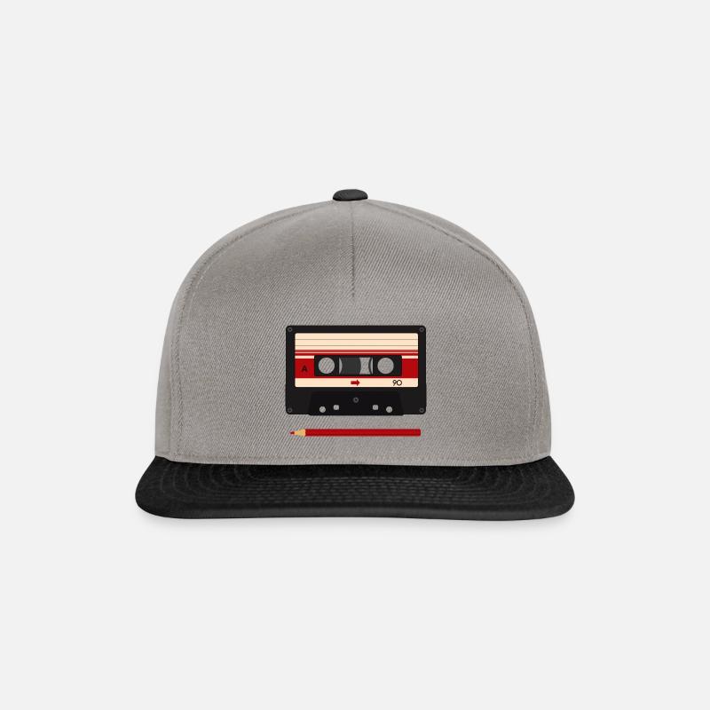 Kasette mit Bleistift - Snapback Cap - Graphit/Schwarz