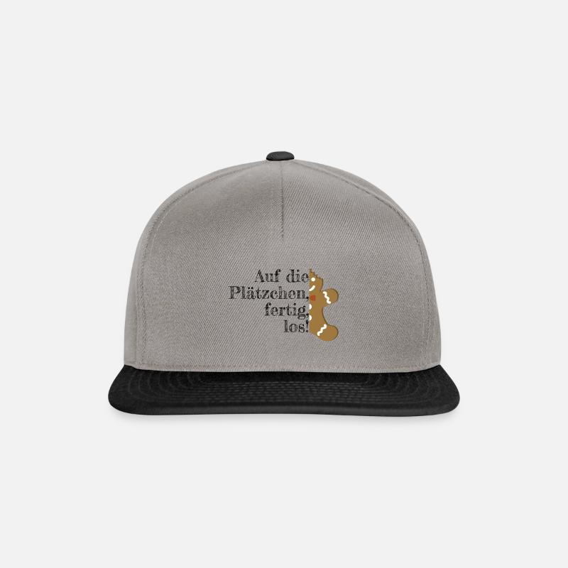 Plätzchen Weihnachtsplätzchen Weihnachten - Snapback Cap - Graphit/Schwarz