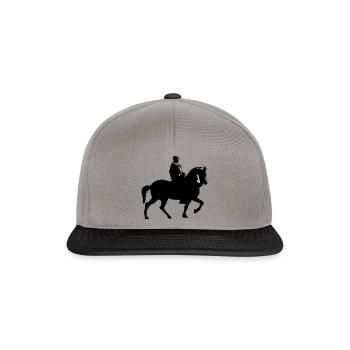 Pferd und Reiter | Ritter | Lanze Reiten Rüstung - Snapback Cap - Graphit/Schwarz - Vorne