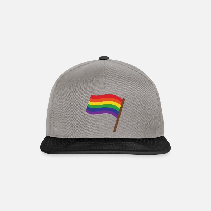 Regenbogenfahne | Geschenk Idee | LGBT - Snapback Cap - Graphit/Schwarz