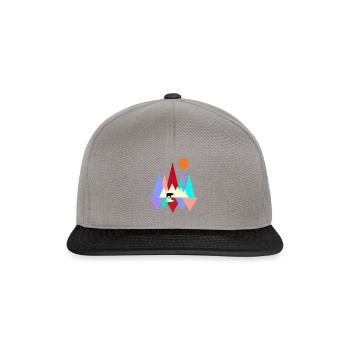Natur Wandern Berge Wildnis Bergsteigen Outdoor - Snapback Cap - Graphit/Schwarz - Vorne