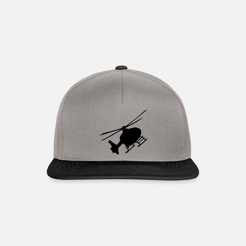 Hubschrauber Helikopter Helicopter - Snapback Cap - Graphit/Schwarz