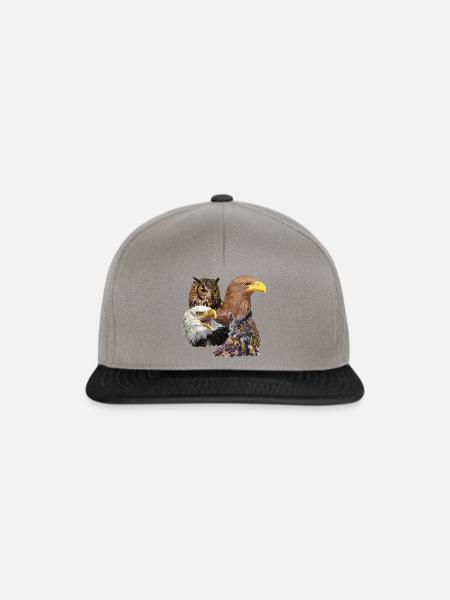 Greifvögel - Snapback Cap - Graphit/Schwarz
