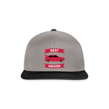 Meilleur pilote de voiture de sport (voiture de sport, bannière) - Casquette snapback - gris graphite/noir - Devant