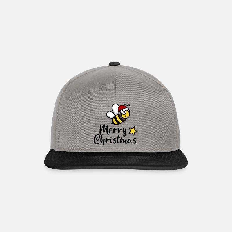 Noël Abeille joyeux cadeau de Noël - Casquette snapback - gris graphite/noir