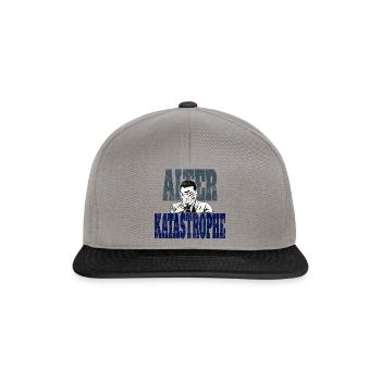 Alter Katastrophe für graue Shirts - Snapback Cap - Graphit/Schwarz - Vorne