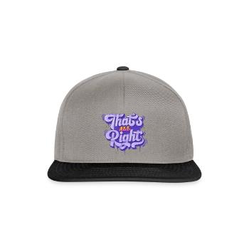 Everything is All Right - Snapback Cap - graphite/black - Front