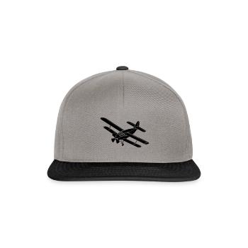 Flugzeug Pilot Flieger Anna Antonov AN-2 - Snapback Cap - Graphit/Schwarz - Vorne