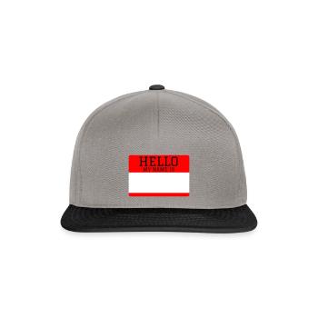 Je m’appelle Mein Name ist Namensschild - Casquette snapback - gris graphite/noir - Devant