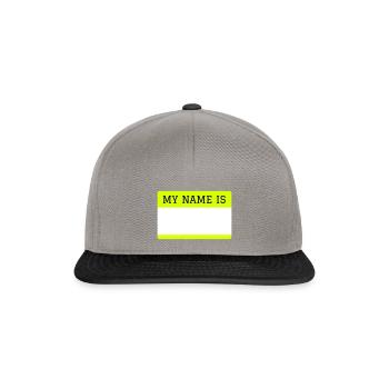 Je m’appelle Mein Name ist Namensschild - Casquette snapback - gris graphite/noir - Devant