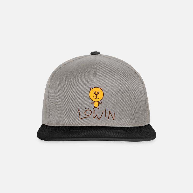 Lustige Löwin - Snapback Cap - Graphit/Schwarz