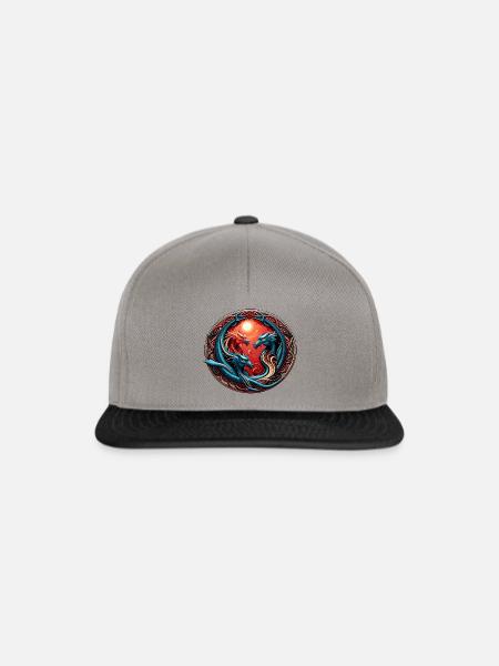 DRAGON FIGHT SYMBOL - Snapback Cap - Graphit/Schwarz