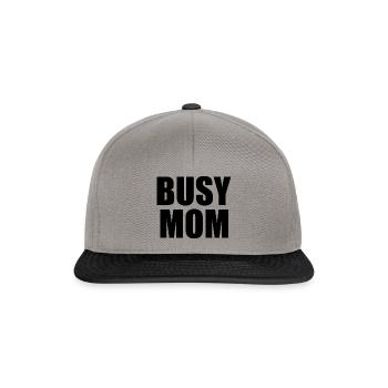Busy mom - Snapback Cap - Graphit/Schwarz - Vorne